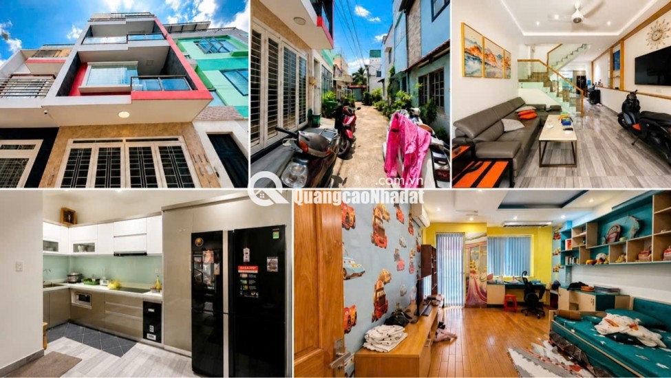 HẺM XE HƠI QUANG TRUNG – NHÀ 4 TẦNG NỞ HẬU – CHỈ 7.3 TỶ TL